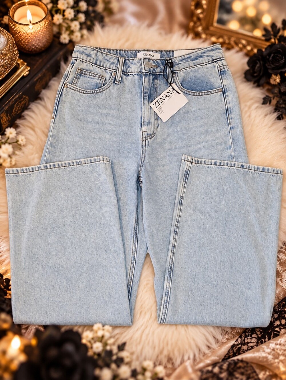 Zenana NWT Light Wash High Rise Wide Leg Jeans Size 29